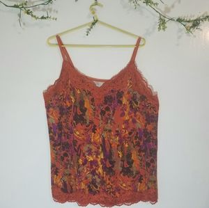 Lane Bryant burnt umber  floral camisole